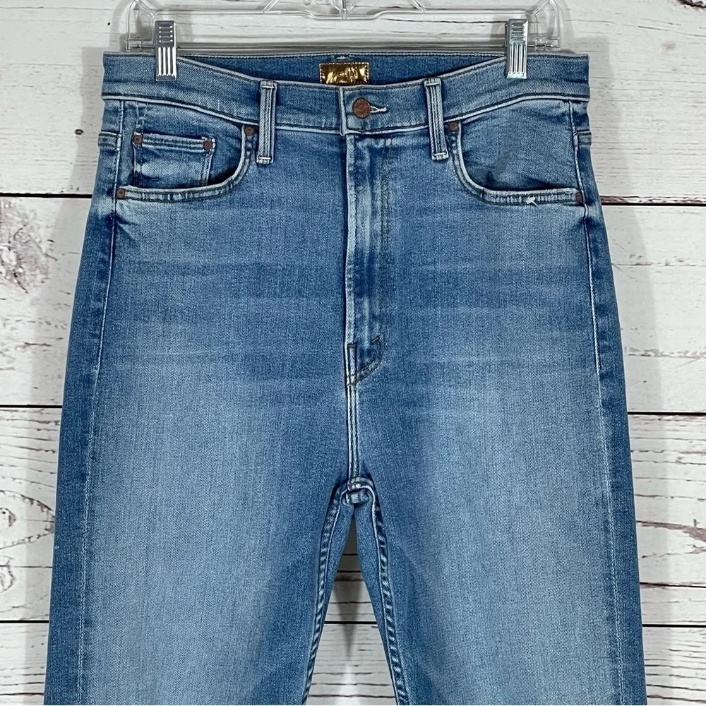 MOTHER High Waisted Rider Ankle Fray Jeans - Party Like A Pirate - Sz - 32 - Picture 2 of 12